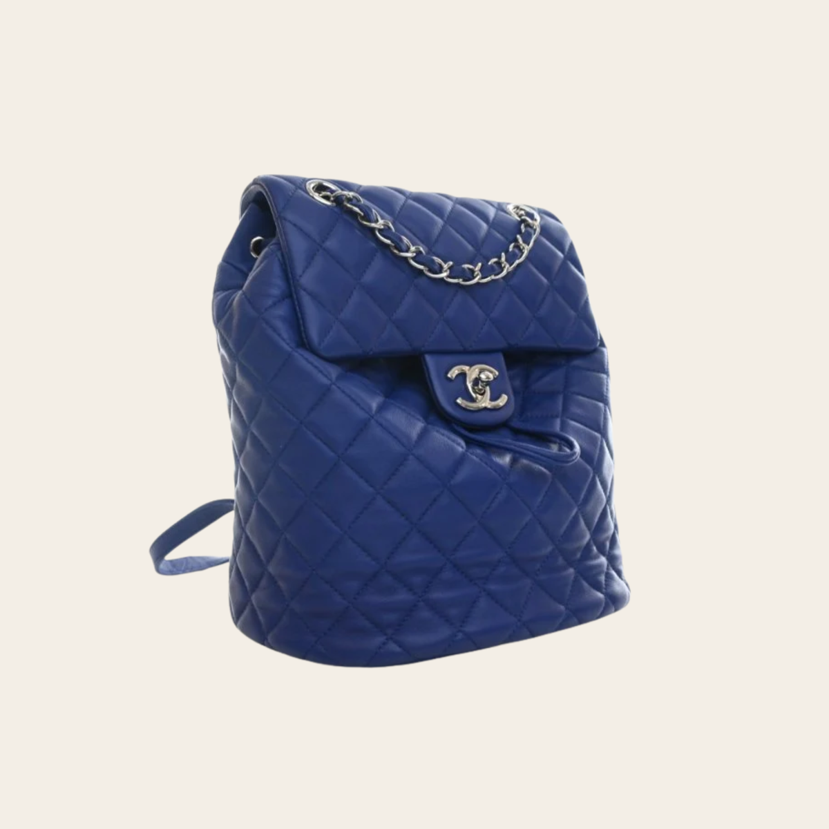 CHANEL Small Urban Spirit Backpack en cuir d’agneau bleu