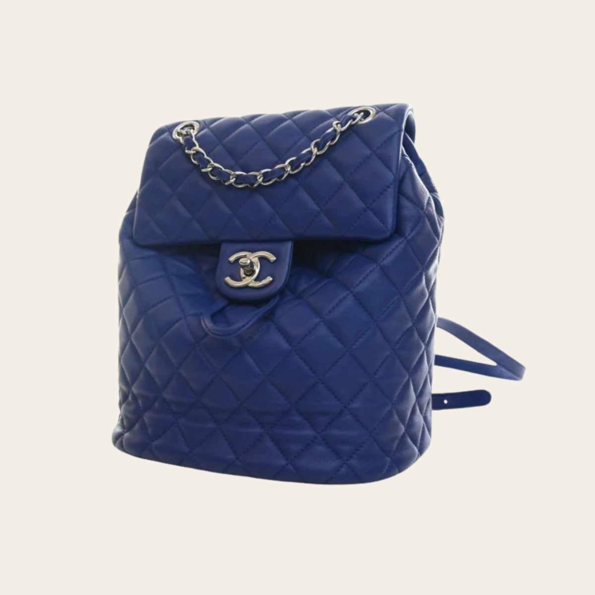 CHANEL Small Urban Spirit Backpack en cuir d’agneau bleu