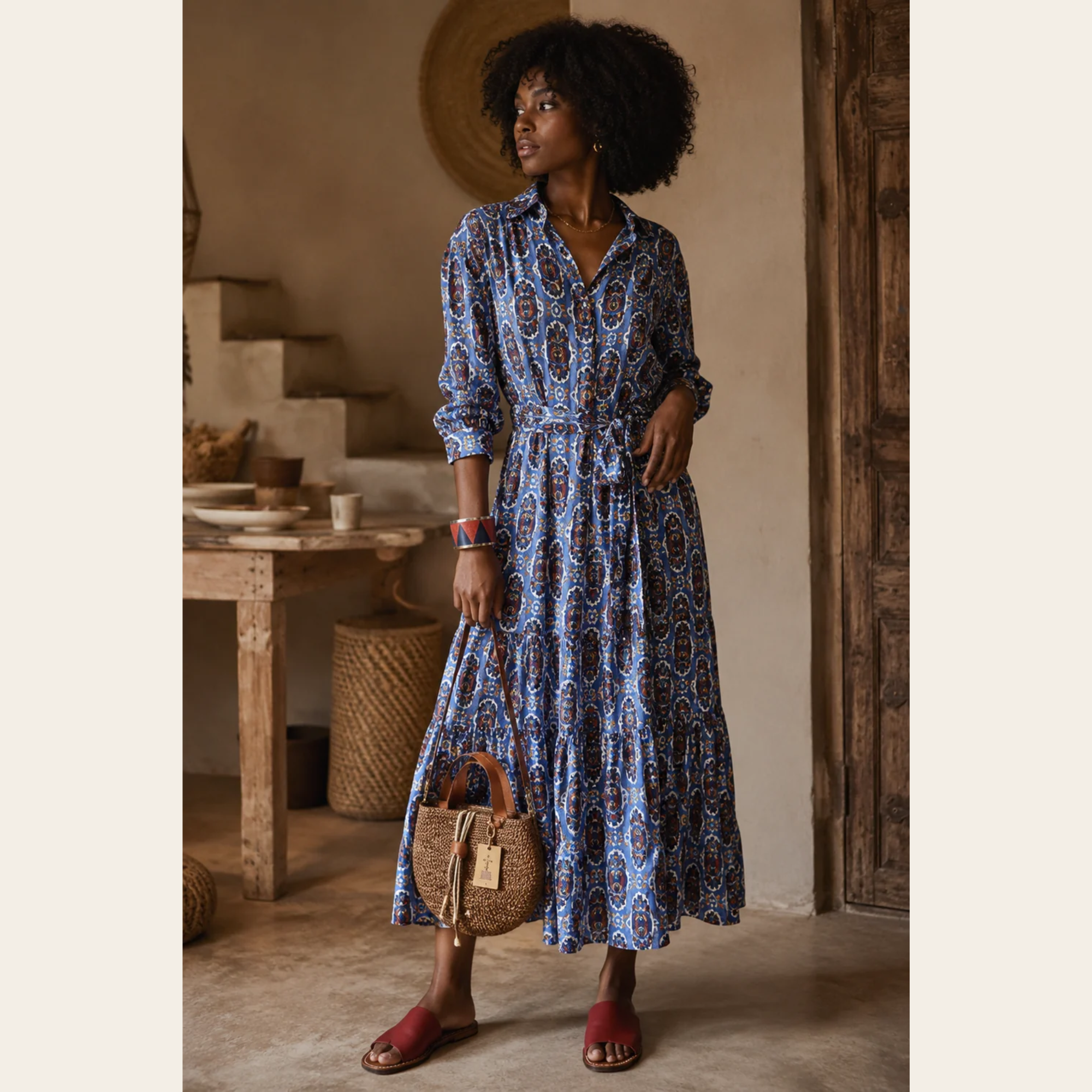 DOUBLE J Éditions – Robe Bellini Imprimée, Taille S