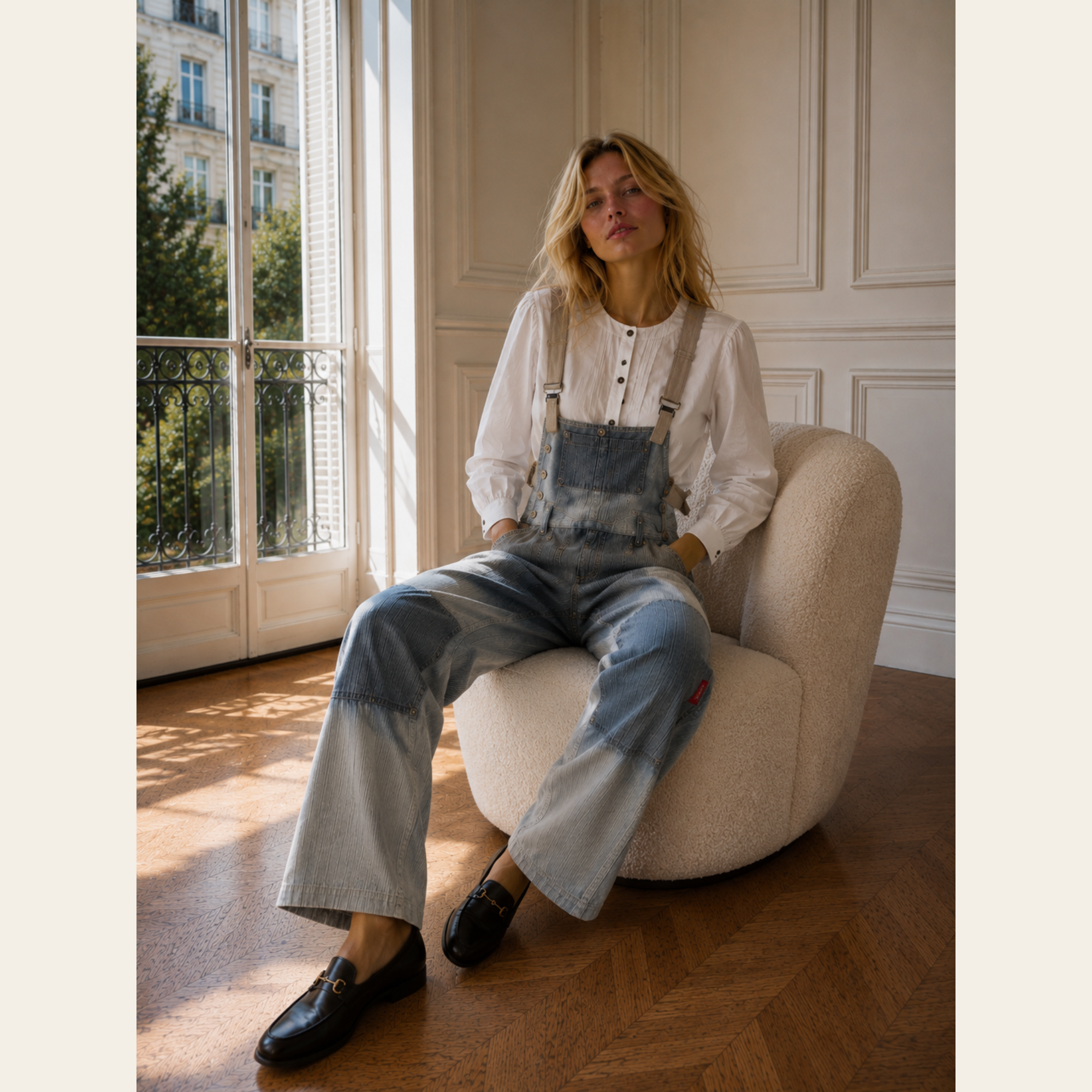 GANNI - Frill Collar Poplin Shirt (F5500), L