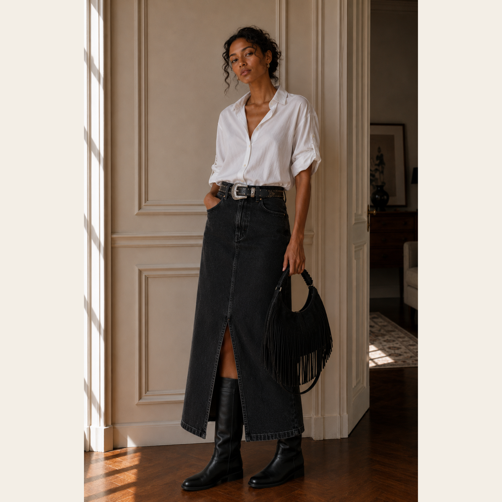 Veronica Beard – Chemisier en Popeline de Coton Blanc, M