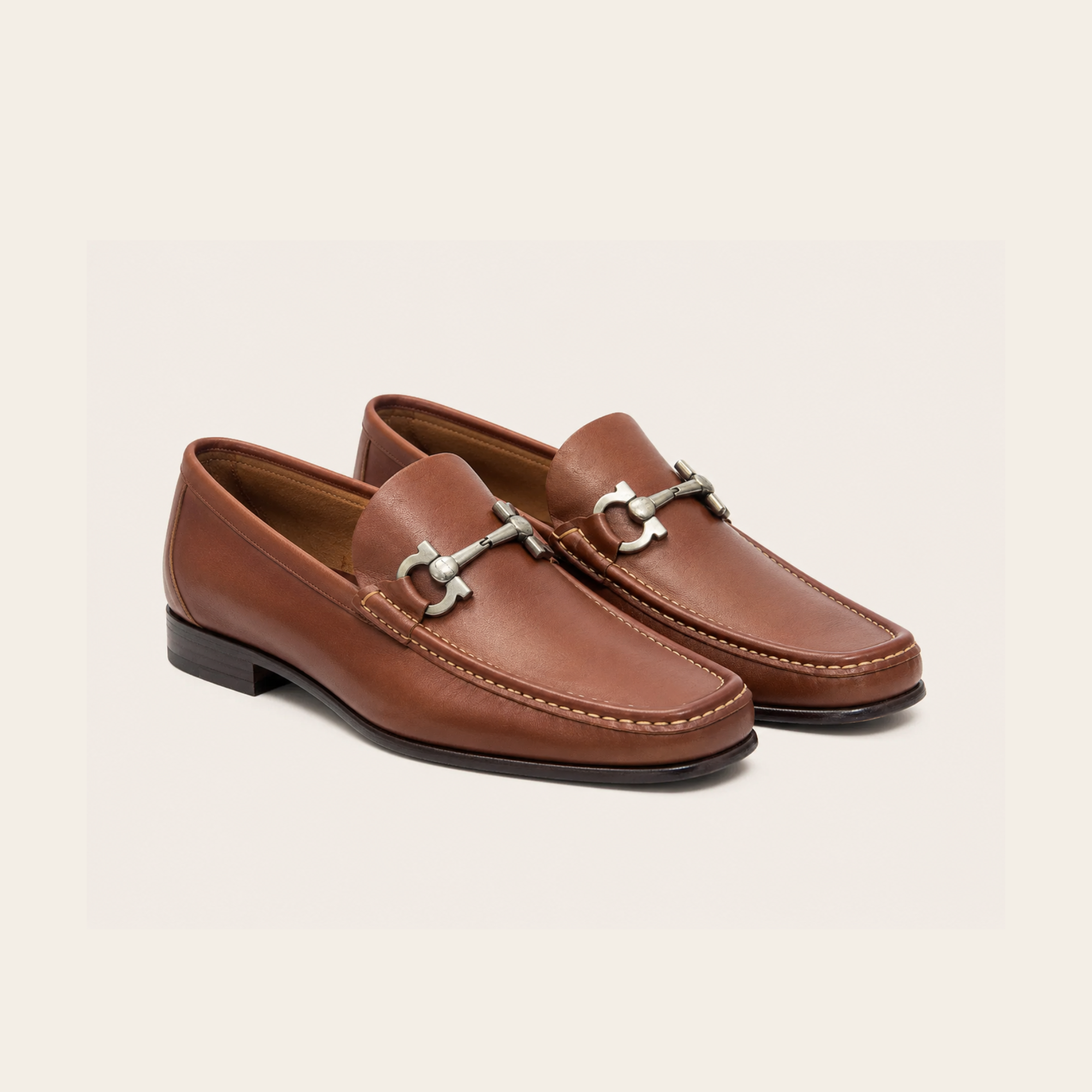 Salvatore Ferragamo - Gancini Leather Loafers, 39