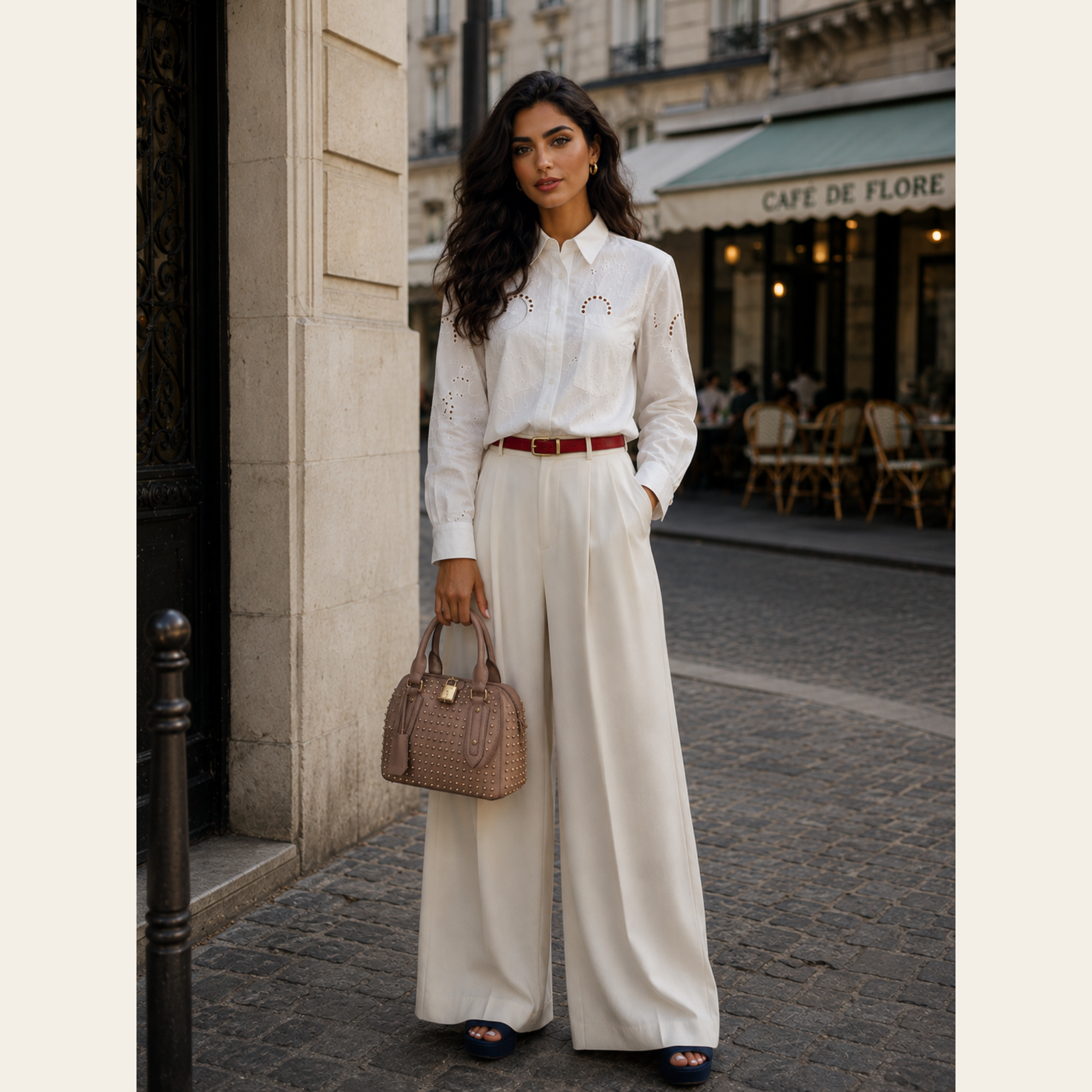 SÉZANE - Chemise Nina Brodée Oversize, L