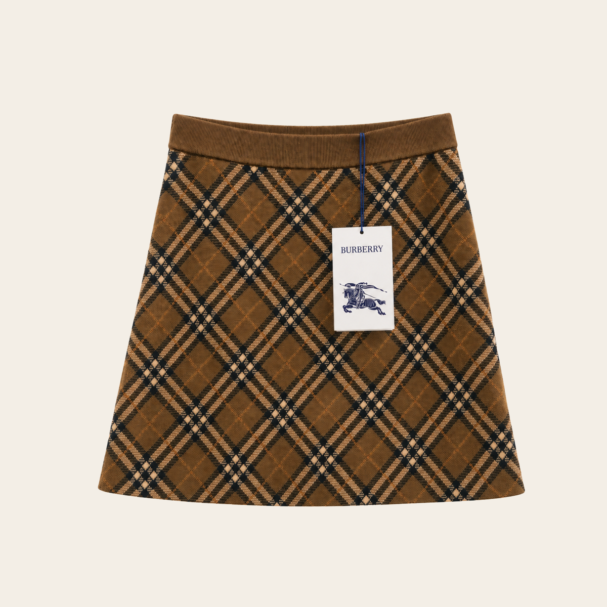 BURBERRY - Check Jacquard Mini Skirt
