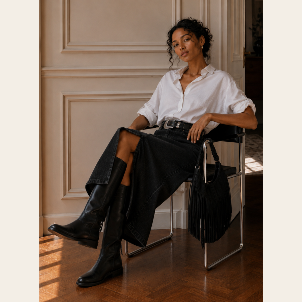 HERMÈS – Bottes Jumping Noir, 39.5