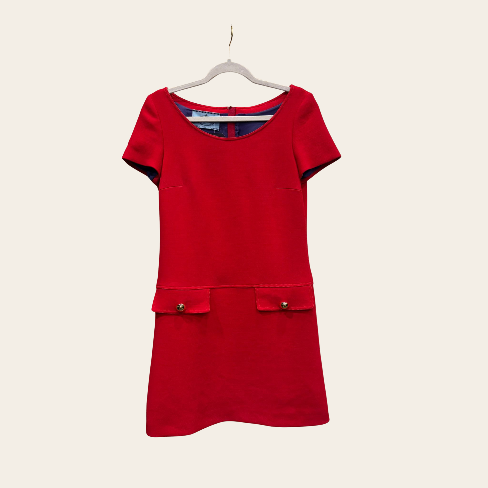 PRADA - Structured Crepe Mini Dress XS