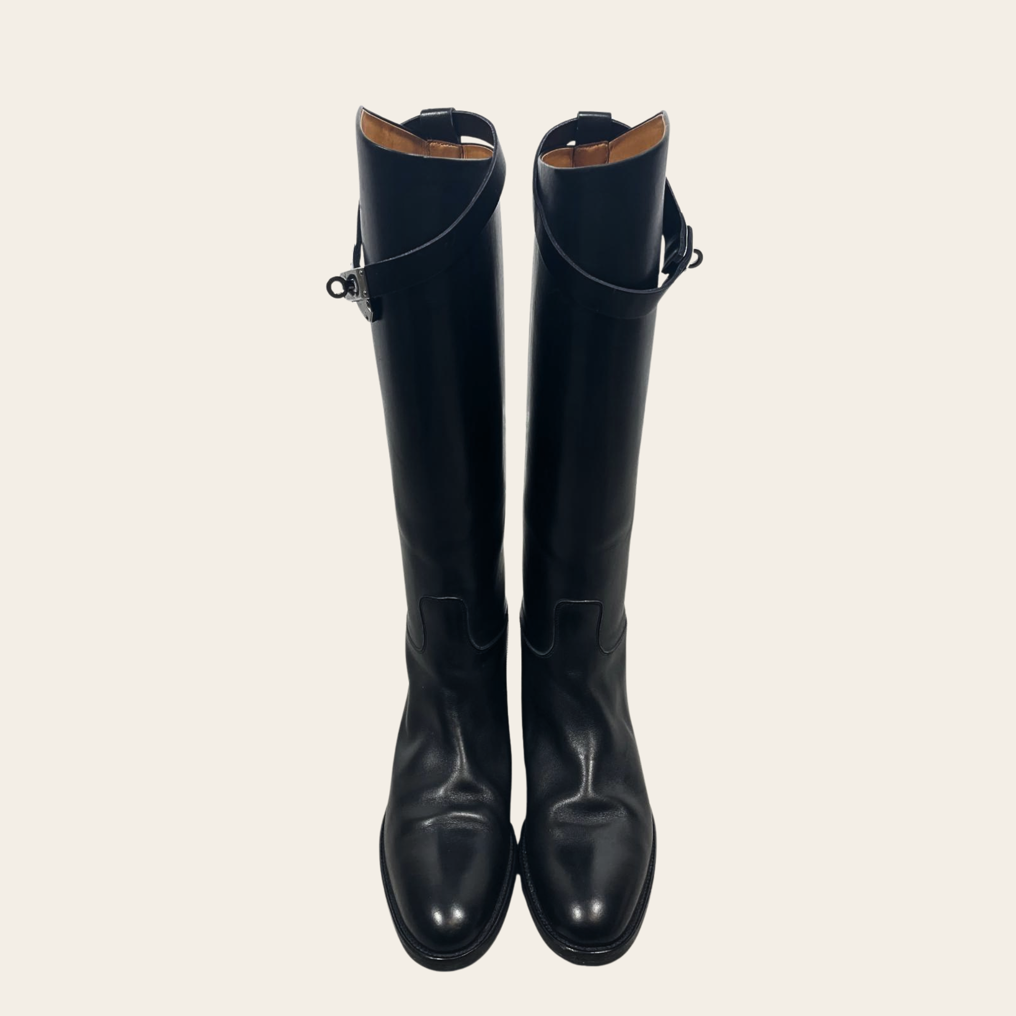 HERMÈS – Bottes Jumping Noir, 39.5