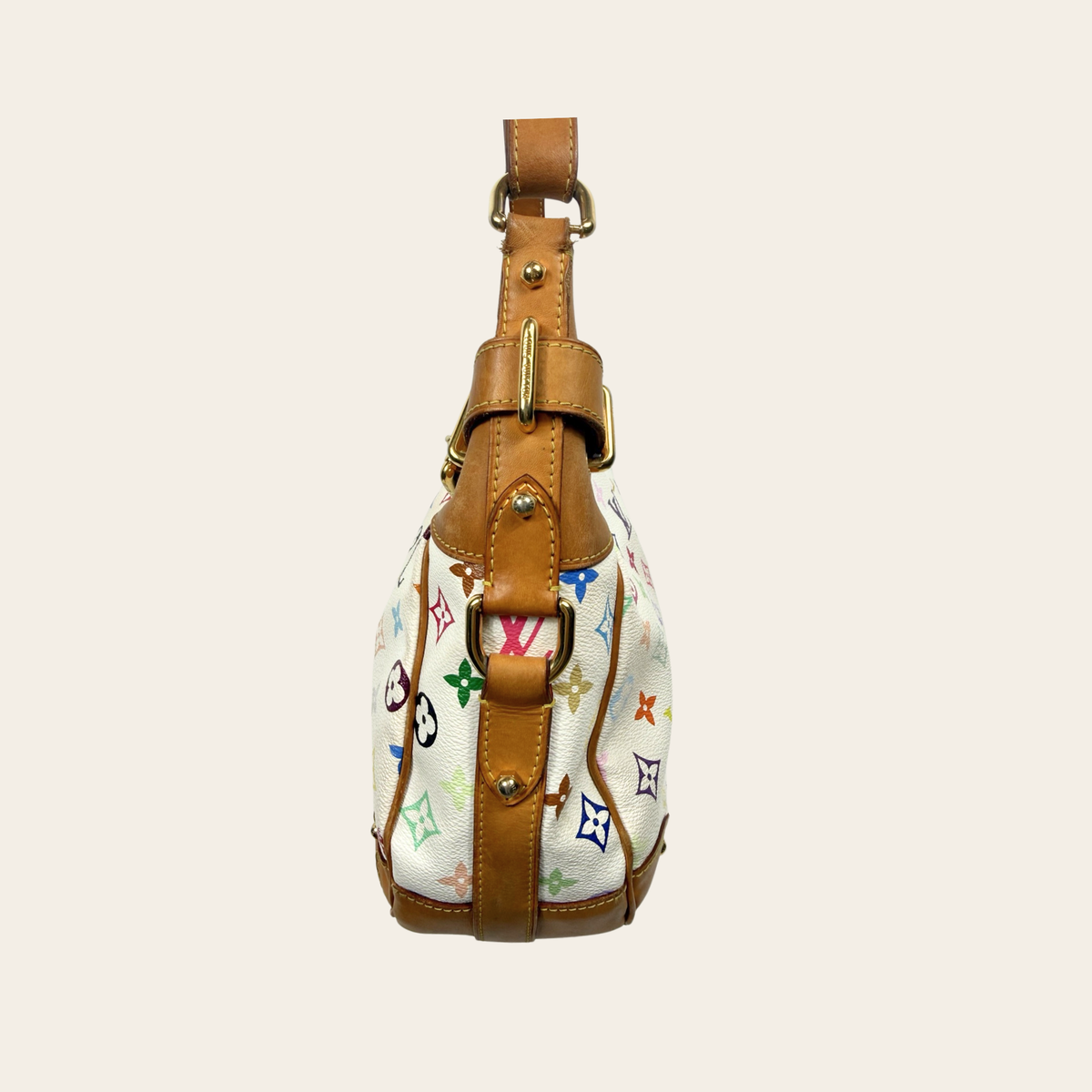 LOUIS VUITTON × TAKASHI MURAKAMI — RARE -Sac Greta Monogram Multicolore Blanc