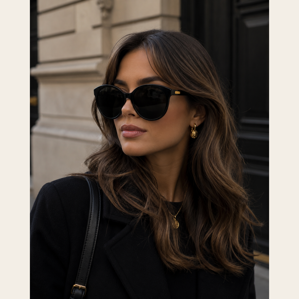 GUCCI - GG0261SA 001 Black Oversized Sunglasses